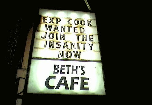 Help Wanted Beth's Cafe