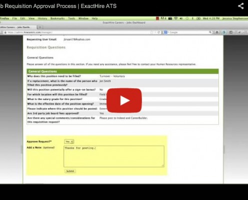 Job Requisition Approval | ExactHire Video