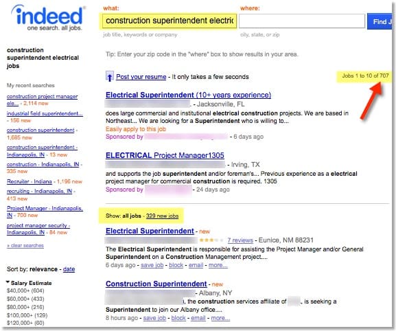 Electrical Superintendent Construction Job Results | Keyword Optimization For Indeed