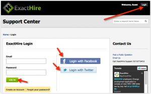 ExactHire Support | Login to portal