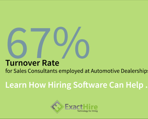 Automotive dealership suffer from a 67% turnover rate among sales consultants.