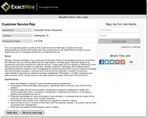Applicant Tracking Portal - Job Listing