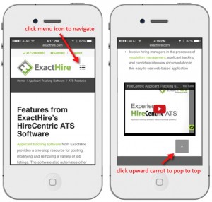 ExactHire website mobile responsive design