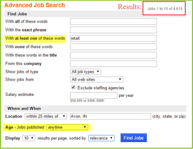 open job search
