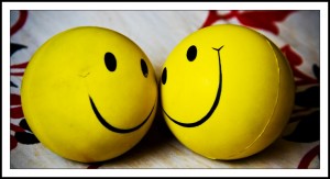 smiling co-worker balls-customer service