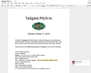 ExactHire Tailgate Pitch-in Sign-up