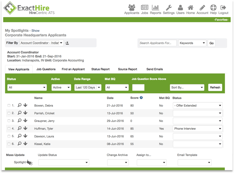 Find Applicants Easily | HireCentric ATS