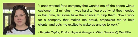 Employee Testimonial | ExactHire | Darythe Taylor