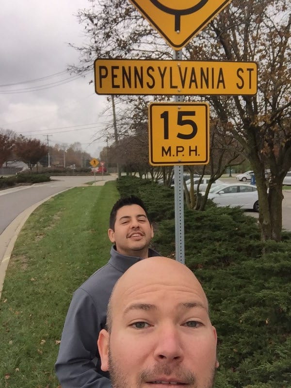 Holiday Scavenger Hunt Road Sign