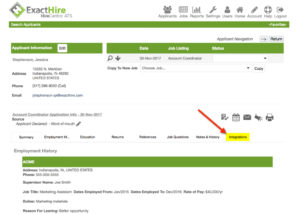 Integration Tab HireCentric Applicant Tracking