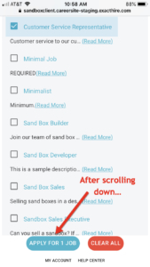 Sticky Apply Job Scroll | ExactHire